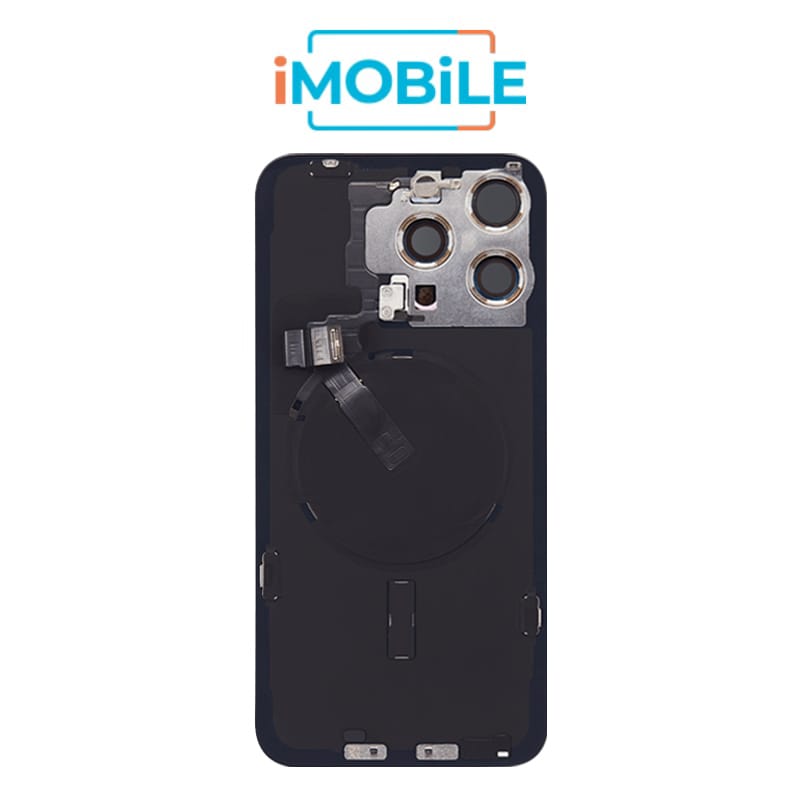 iPhone 15 Pro Max Compatible Back Cover Glass with Wireless NFC Charging [White Titanium]