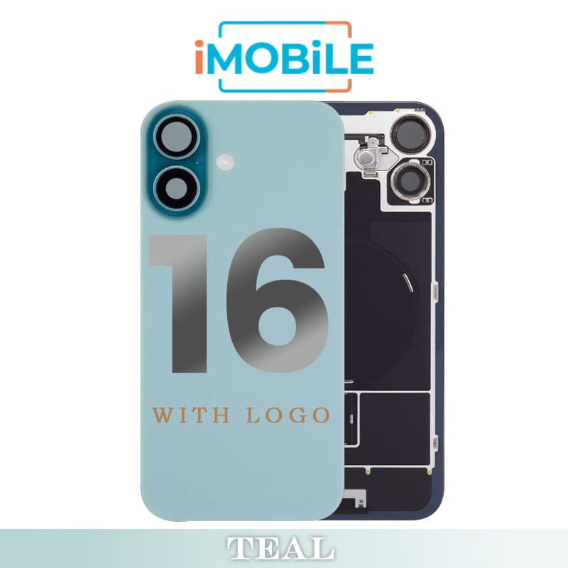 iPhone 16 Compatible Back Cover Glass with Wireless NFC Charging [Teal]