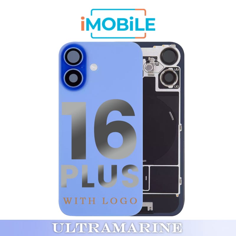 iPhone 16 Plus Compatible Back Cover Glass with Wireless NFC Charging [Ultramarine]