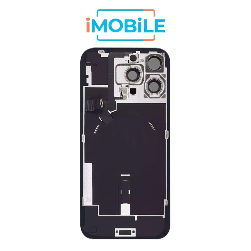 iPhone 16 Pro Max Compatible Back Cover Glass with Wireless NFC Charging [White Titanium]