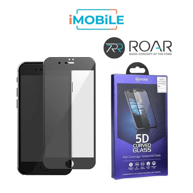 Roar 2.5D Tempered Glass, iPhone 6 Plus/6s Plus [Black]