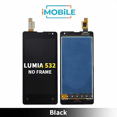 Nokia Lumia 532 Compatible LCD Touch Digitizer Screen no Frame Black