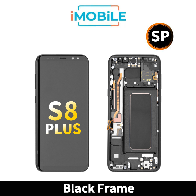 Samsung Galaxy S8 Plus G955 LCD Touch Digitizer Screen with [Black Frame] Service Pack
