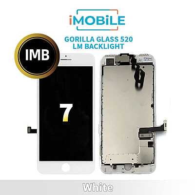 iPhone 7 (4.7 Inch) Compatible LCD Touch Digitizer Screen [IMB In-Cell Screen] [Gorilla Glass 520 Lm Backlight] [White]