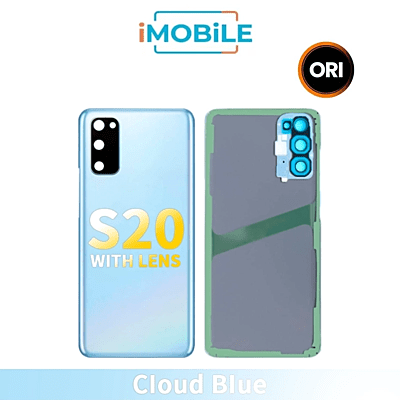 Samsung Galaxy S20 G980 Back Cover Glass With Lens [Secondhand] [Cloud Blue]