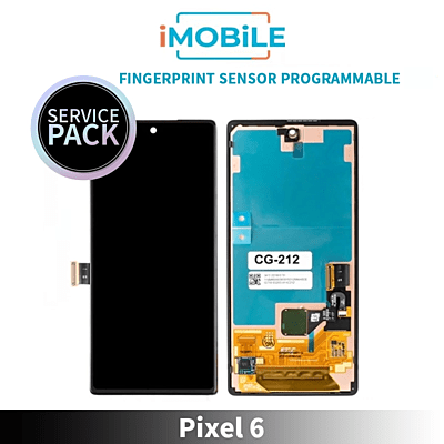Google Pixel 6 Compatible LCD Touch Digitizer Screen  [Service Pack] (Fingerprint Sensor Programmable)
