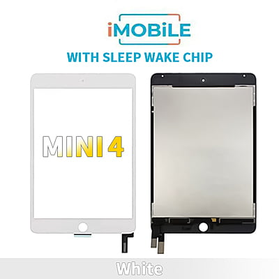 iPad Mini 4 (7.9 Inch) Compatible LCD Touch Digitizer Screen White [with Sleep Wake Chip]