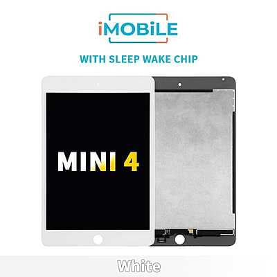 iPad Mini 4 (7.9 Inch) Compatible LCD Touch Digitizer Screen White [with Sleep Wake Chip]