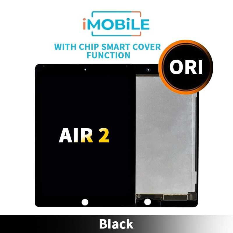 iPad Air 2 (9.7 Inch) Compatible LCD Touch Digitizer Screen Black [with Chip Smart Cover Function] Original FOG AAA