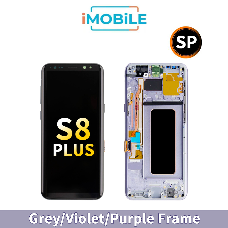 Samsung Galaxy S8 Plus G955 LCD Touch Digitizer Screen with [Grey/Violet/Purple Frame] Service Pack