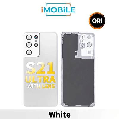 Samsung Galaxy S21 Ultra (G998) Back Cover Glass With Lens [Secondhand] [White]