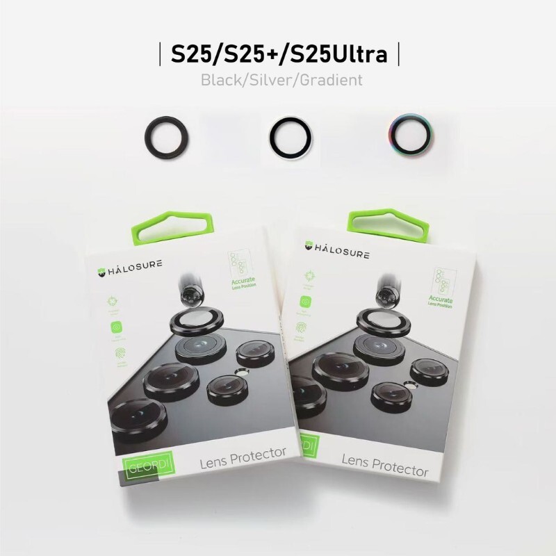 Halosure Geordi Rear Camera Lens Armour Protector (Anti-Reflection), Samsung s25