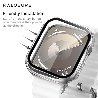 Halosure Coraza Clear Transparent Protective Case for Apple Watch, s10, 42mm Halosure Coraza Clear Transparent Protective Case for Apple Watch, s10, 42mm