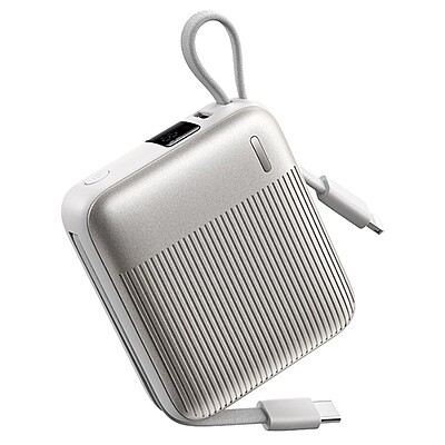 REMAX FC-05 22.5W Power Bank [FC-05] [10K mAh] [2 Ports + Lightning & USB-C  (Type-C) Cables]
