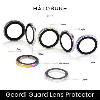 Halosure Geordi Rear Camera Lens Armour Protector (Anti-Reflection), iPhone 17 Halosure Geordi Rear Camera Lens Armour Protector (Anti-Reflection), iPhone 17