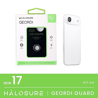 Halosure Geordi Rear Camera Lens Armour Protector (Anti-Reflection), iPhone 17 Air Halosure Geordi Rear Camera Lens Armour Protector (Anti-Reflection), iPhone 17 Air