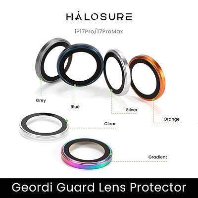 Halosure Geordi Rear Camera Lens Armour Protector (Anti-Reflection), iPhone 17 Pro / 17 Pro Max Halosure Geordi Rear Camera Lens Armour Protector (Anti-Reflection), iPhone 17 Pro / 17 Pro Max