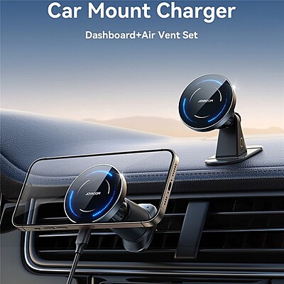 JoyRoom JR-ZS502 15W MagSafe Wireless Charge Car Mount Phone Holder (Air Vent & Dashboard)