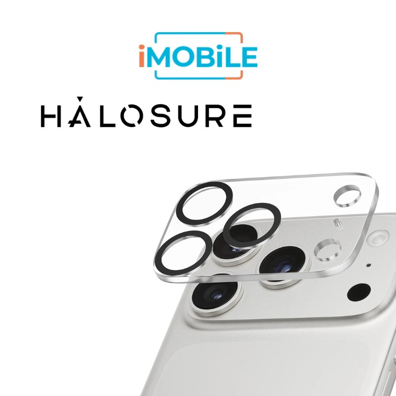 Halosure Elite Rear Camera Tempered Glass Protector, iPhone 17 Pro