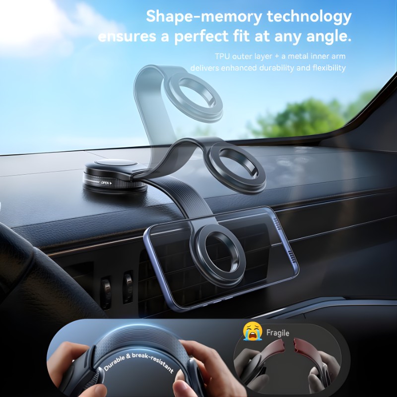 JoyRoom JR-ZS518 Car Vacuum Suction Cup Bendable Mount Phone Holder