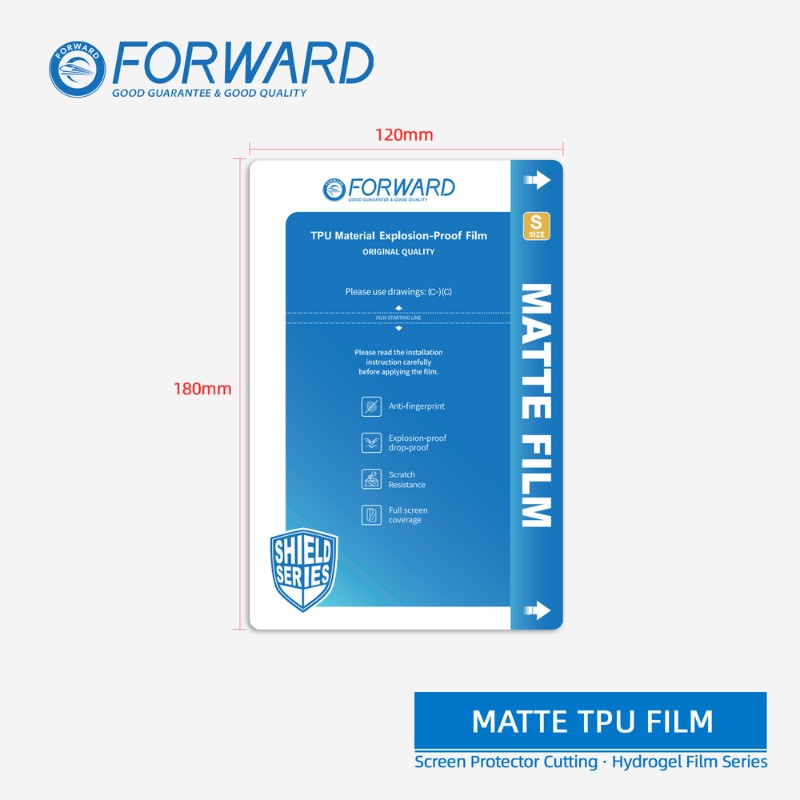 FORWARD [Explosion-Proof] 9" Anti-glare Matte Mobile Phone Hydrogel Film for FORWARD Cutting Machine [50pc]