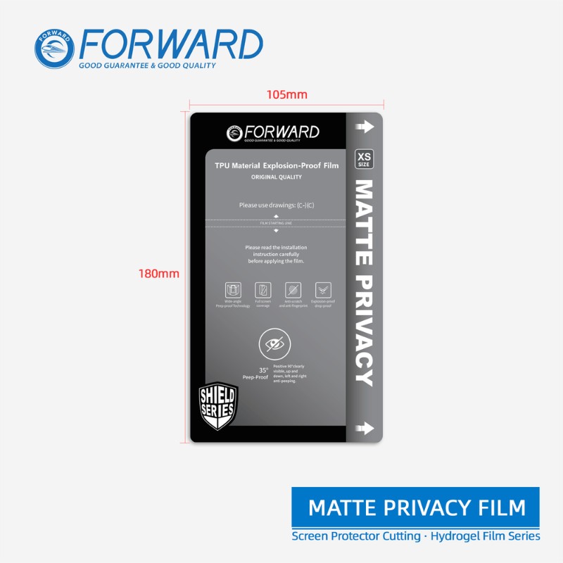 FORWARD [Explosion-Proof] 7" Matte Privacy Mobile Phone  Film for FORWARD Cutting Machine [20pc]