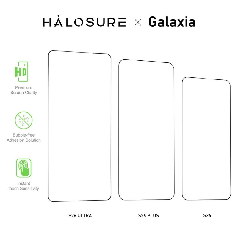 Halosure 2.5D Galaxia HD [High-Clear] Tempered Glass, Samsung s26 Plus