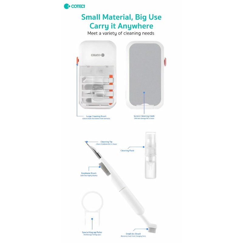 COTEetCI OT-069 14-in-1 Multifunctional Cleaning Kit for Electronics