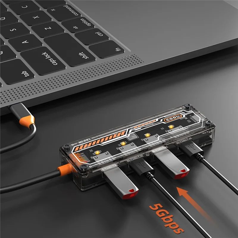 COTECi 16021 USB-C Five-in-One USB HUB [USB-C to 5 Ports]