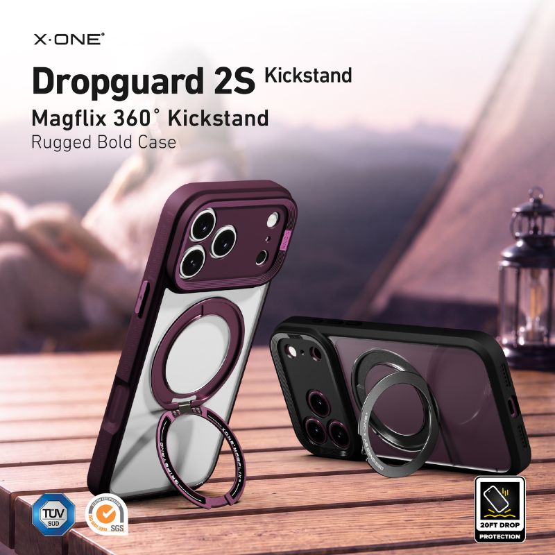 X.One [MagSafe] Dropguard 2S / 2.0 Impact Protection Kickstand Case, iPhone 18 Pro