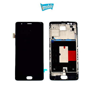 One Plus 3 LCD and Touch Assembly with Frame [Black]