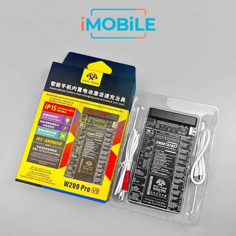 OSS W209 Pro V9 Battery Fast Charging Activation Board Test Tool for iPhone (4th Series to 15th Series), Samsung, Huawei and android OSS W209 Pro V9 Battery Fast Charging Activation Board Test Tool for iPhone (4th Series to 15th Series), Samsung, Huawei and android