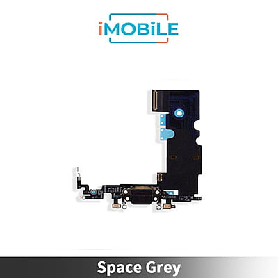iPhone 8 / SE2 / SE3 Compatible Charging Port Flex Cable [Space Grey]