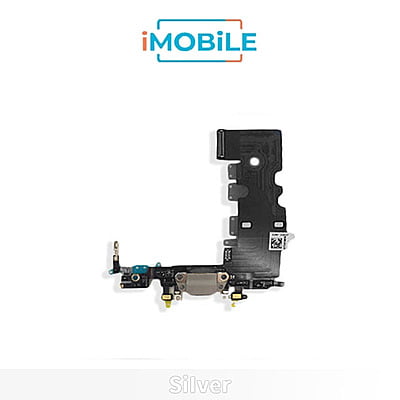 iPhone 8 / SE2 / SE3 Compatible Charging Port Flex Cable [Silver]