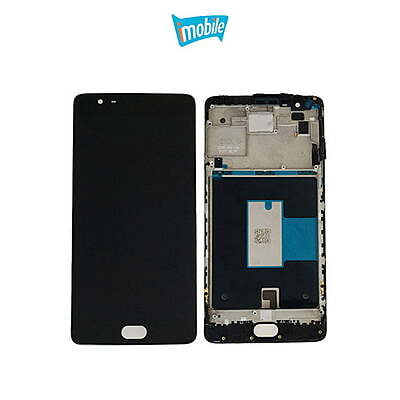 One Plus 3T Compatible LCD Touch Digitizer Screen with Frame [Black]