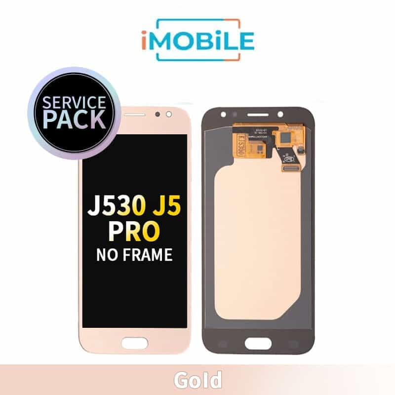 Samsung Galaxy J530 J5 Pro LCD Touch Digitizer Screen no Frame [Service Pack] [Gold] GH97-20738C GH97-20880C