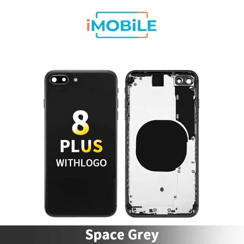 iPhone 8 Plus Compatible Back Housing [No Small Parts] [Space Grey]