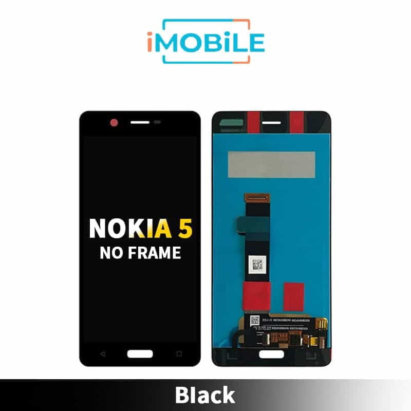 Nokia 5 Compatible LCD Touch Digitizer Screen no Frame [Black]