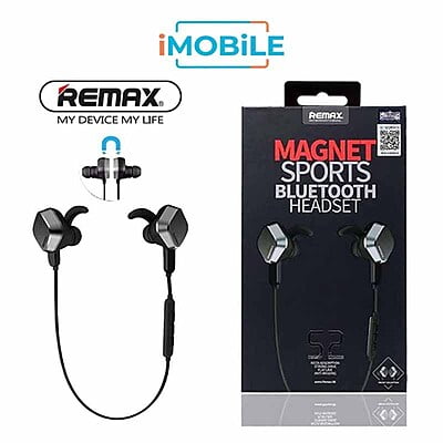 Remax RM-S2 Magnet Motion Adsorption Wire Stereo Bluetooth Smart Headphone Bluing Black