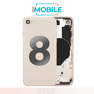 iPhone 8 Compatible Back Housing [No Small Parts] [Gold]