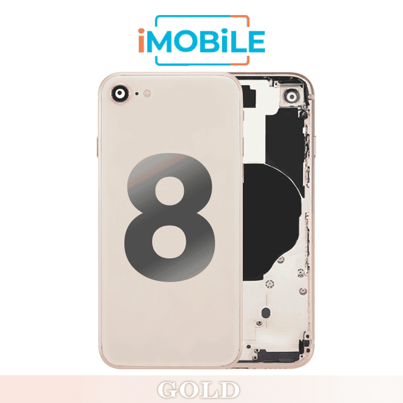 iPhone 8 Compatible Back Housing [No Small Parts] [Gold]