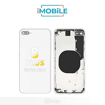 iPhone 8 Plus Compatible Back Housing [No Small Parts] [Silver]