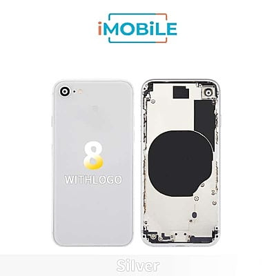 iPhone 8 Compatible Back Housing [No Small Parts] [Silver]