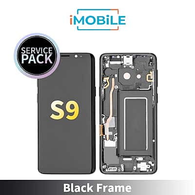 Samsung Galaxy S9 (G960) LCD Touch Digitizer Screen [Service Pack] [Black Frame] GH97-21696A