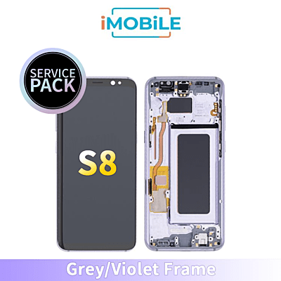 Samsung Galaxy S8 G950 LCD Touch Digitizer Screen [Grey/Violet Frame] Service Pack GH97-20457C
