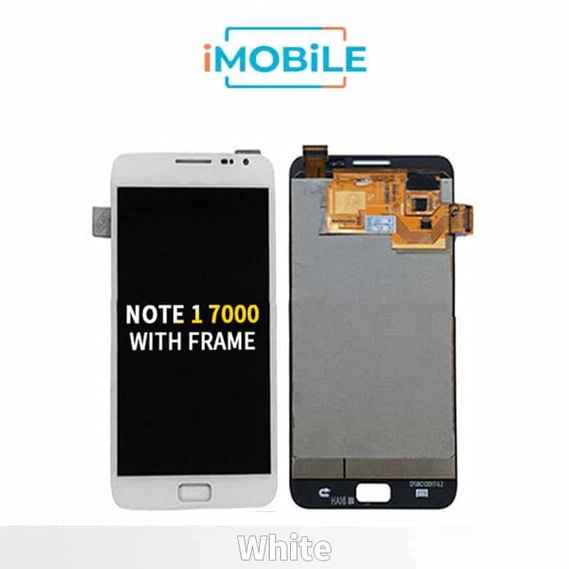 Samsung Galaxy Note 1 (N7000) LCD Touch Digitizer Screen With Frame [White]