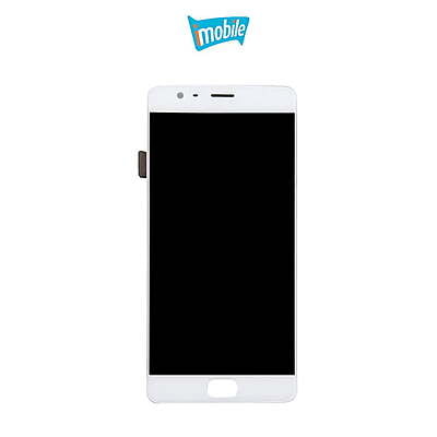 One Plus 3T Compatible LCD Touch Digitizer Screen with Frame [White]