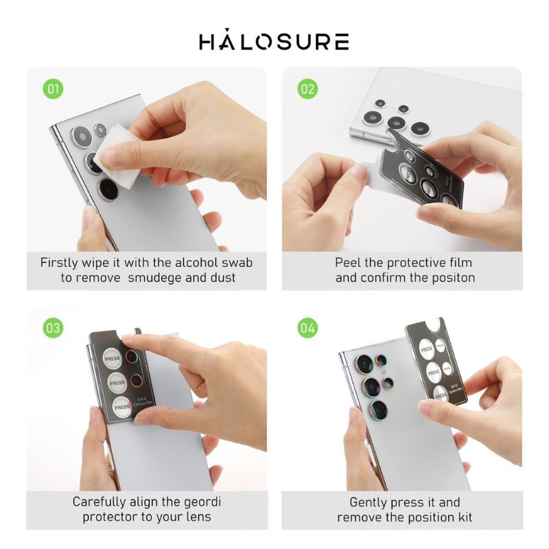 Halosure Geordi Rear Camera Lens Armour Protector (Anti-Reflection), Samsung s25 Plus