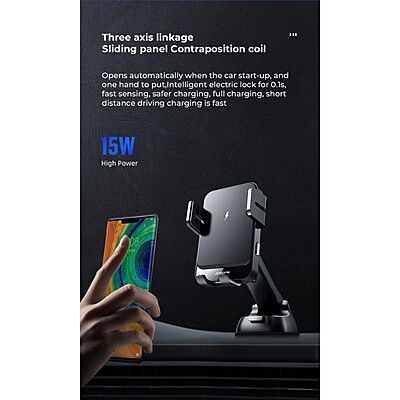 JoyRoom JR-ZS219 15W Auto Alignment Wireless Charge Car Mount Phone Holder (Windshield / Dashboard) JoyRoom JR-ZS219 15W Auto Alignment Wireless Charge Car Mount Phone Holder (Windshield / Dashboard)
