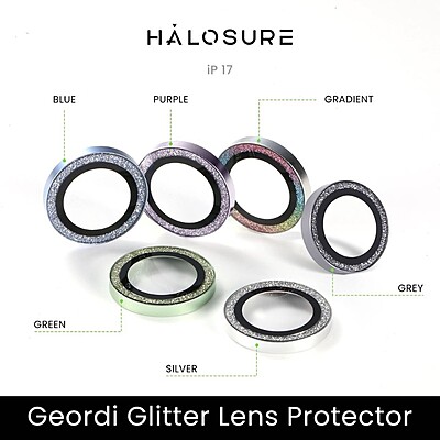Halosure Geordi Rear Camera Lens [Glitter] Armour Protector (Anti-Reflection), iPhone 17
